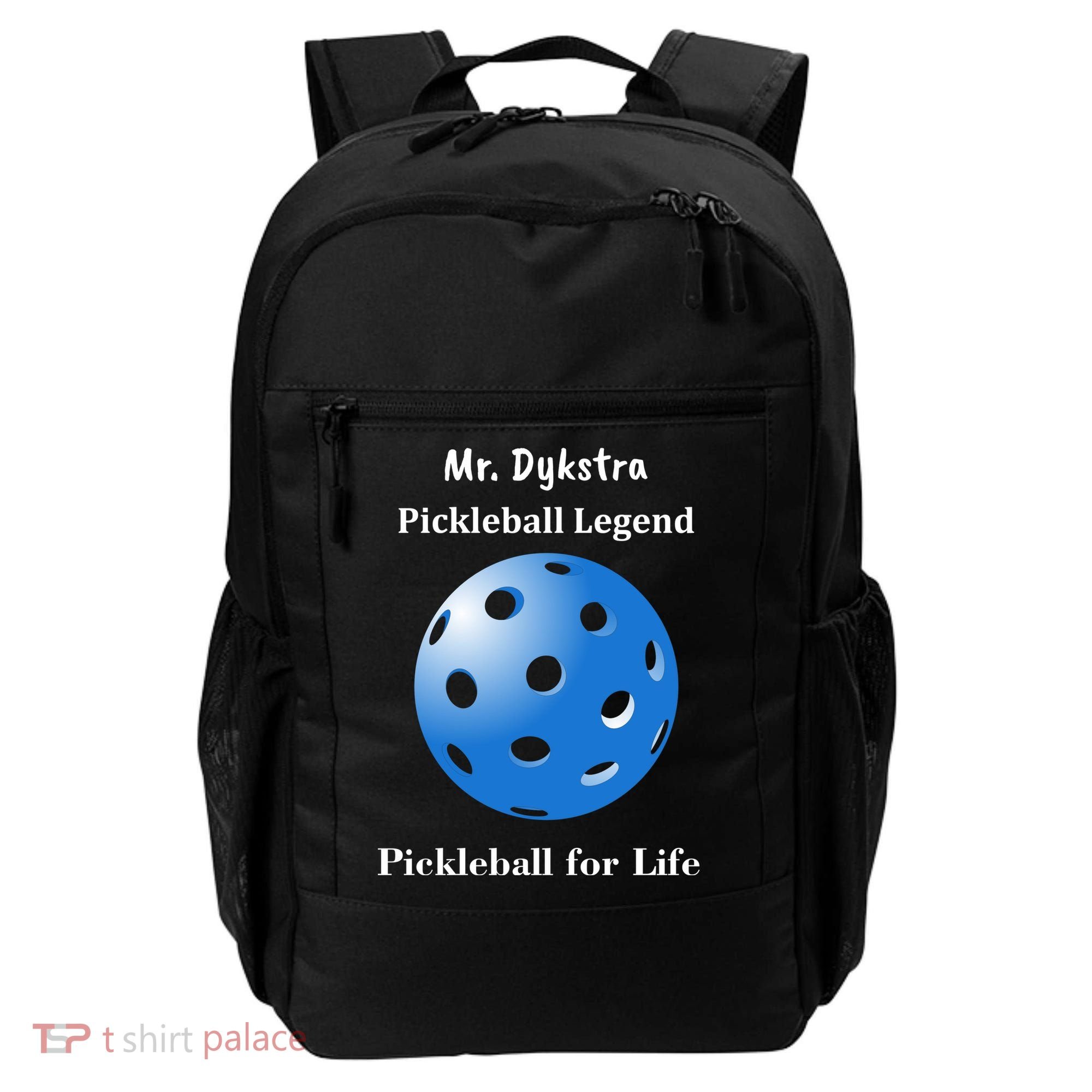 Custom Pickleball For Life Personalize Text Name Backpack