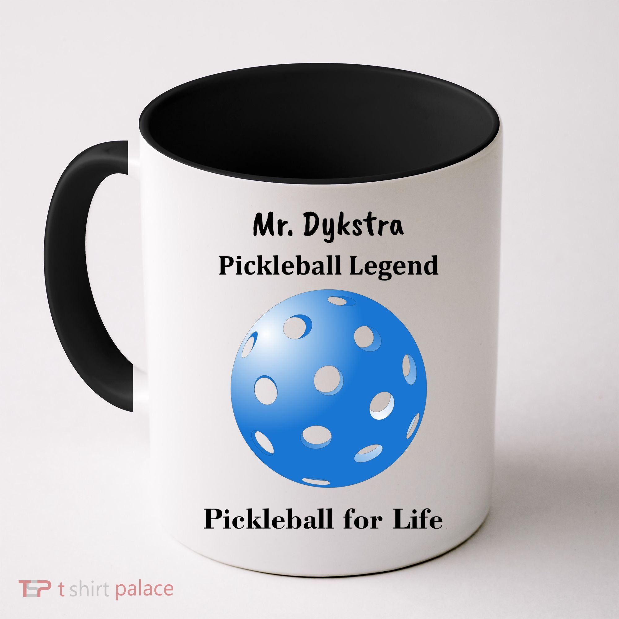 Custom Pickleball For Life Personalize Text Name Coffee Mug