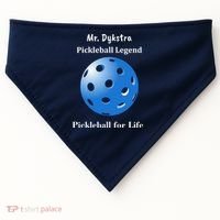 Custom Pickleball For Life Personalize Text Name USA-Made Doggie Bandana thumb 0