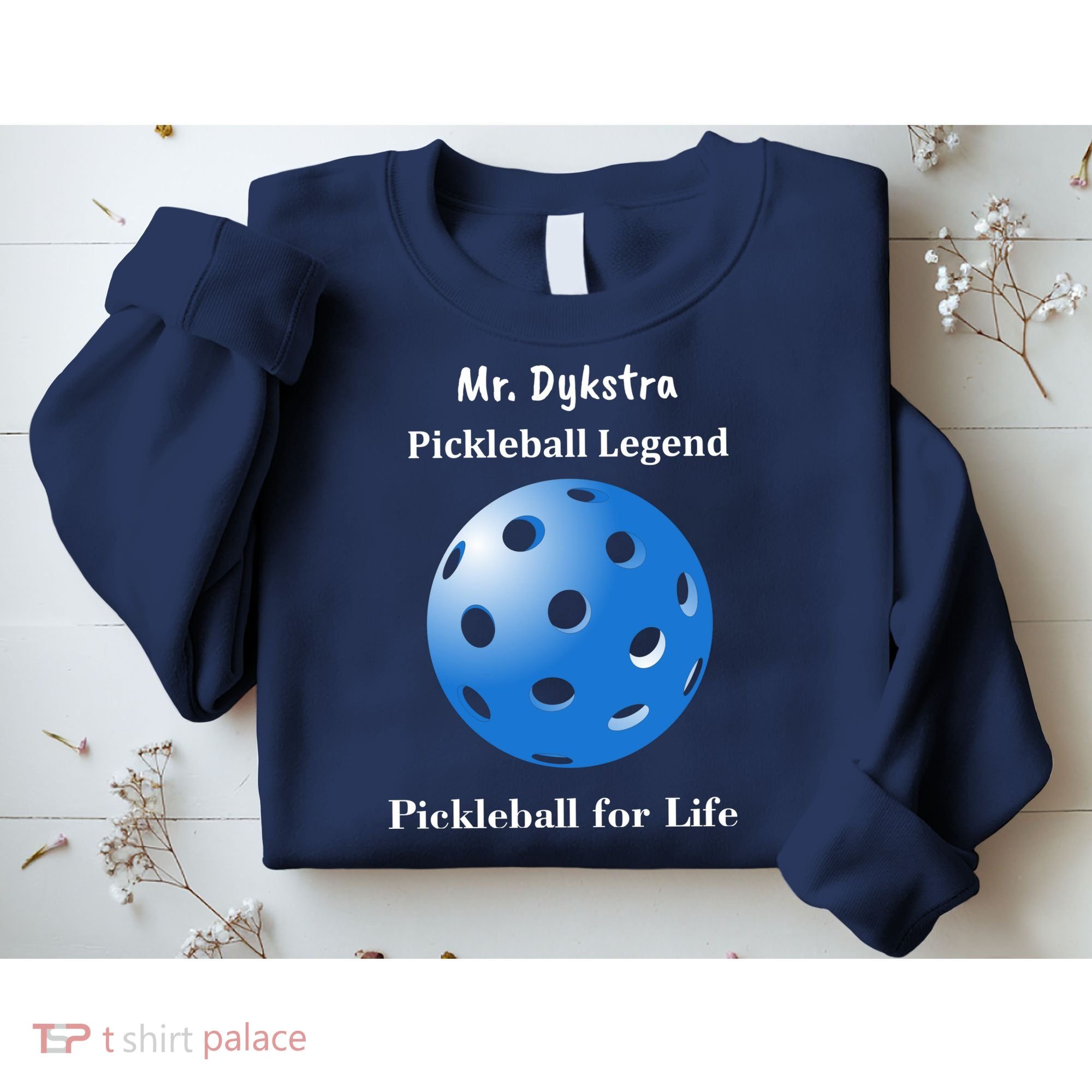 Custom Pickleball For Life Personalize Text Name Sweatshirt