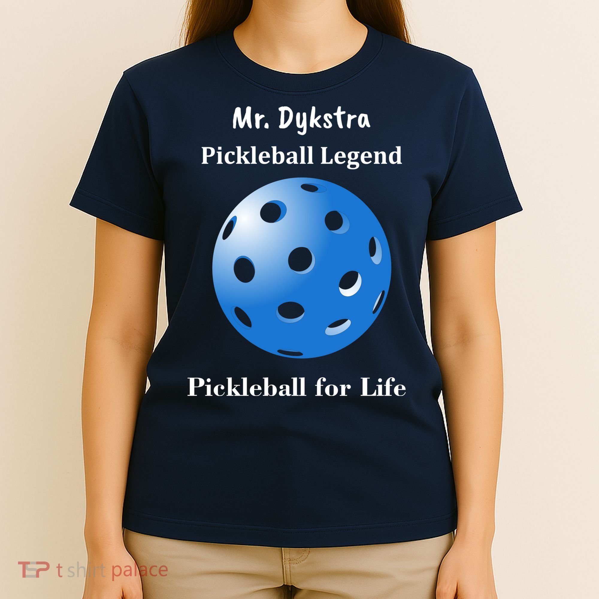 Custom Pickleball For Life Personalize Text Name T-Shirt