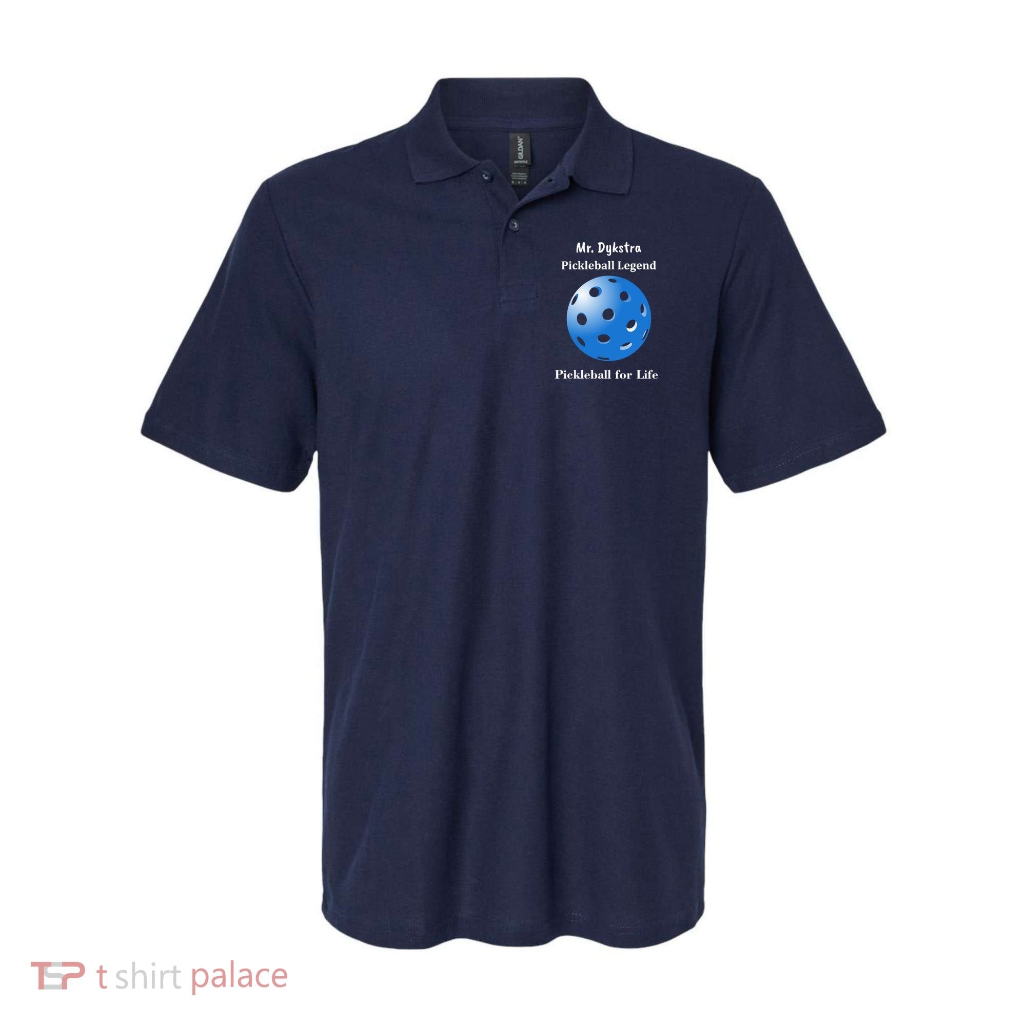 Custom Pickleball For Life Personalize Text Name Polo