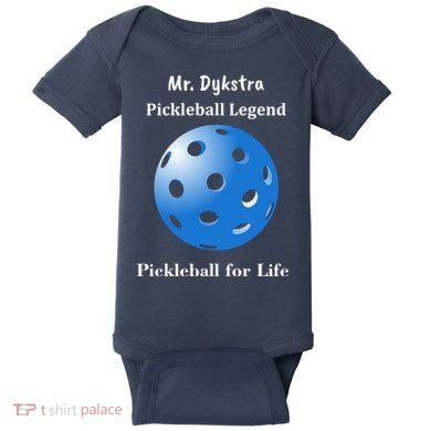 Custom Pickleball For Life Personalize Text Name Baby Bodysuit