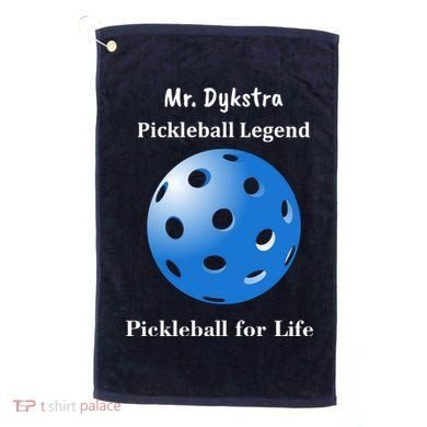 Custom Pickleball For Life Personalize Text Name Golf Towel