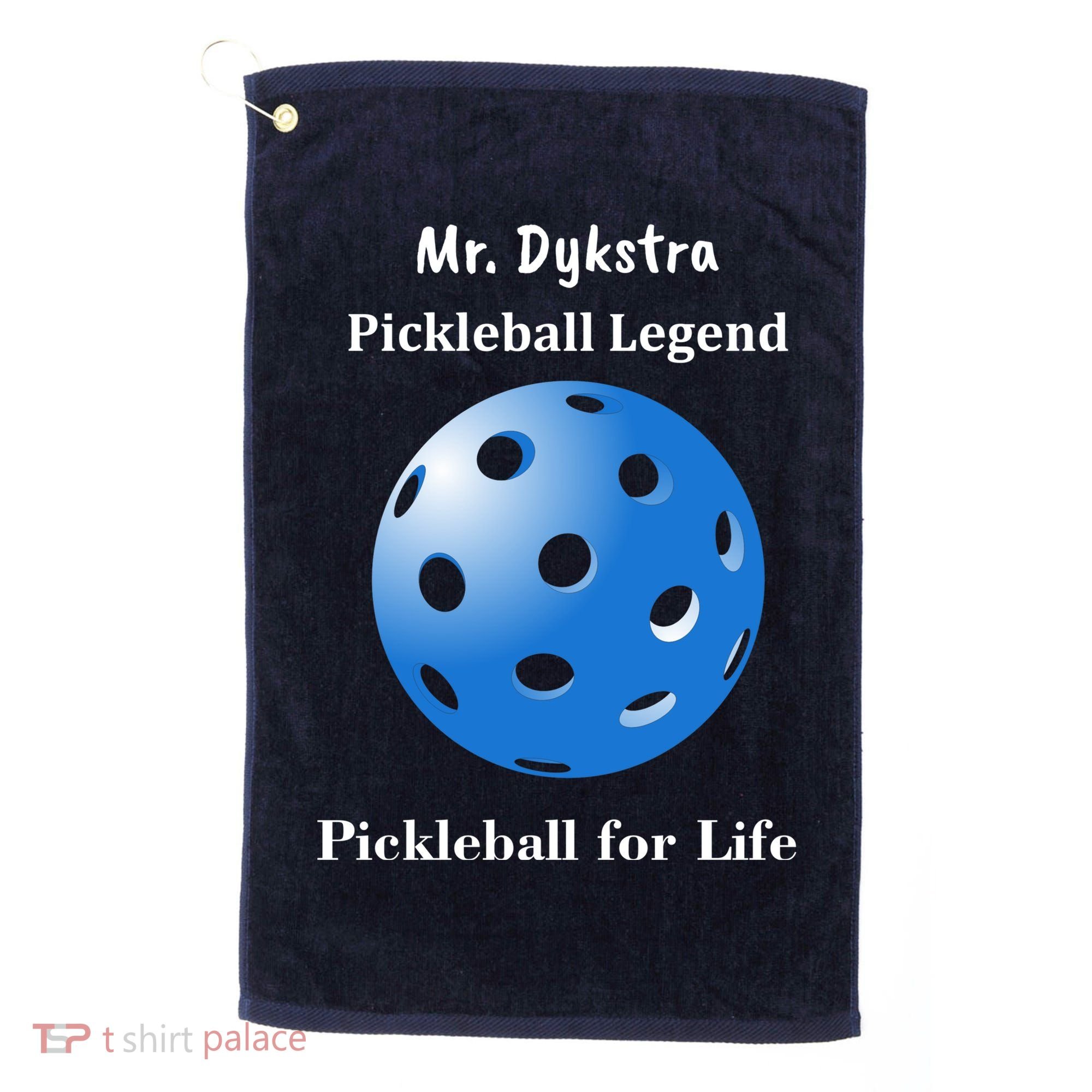 Custom Pickleball For Life Personalize Text Name Golf Towel