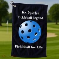 Custom Pickleball For Life Personalize Text Name Golf Towel thumb 1