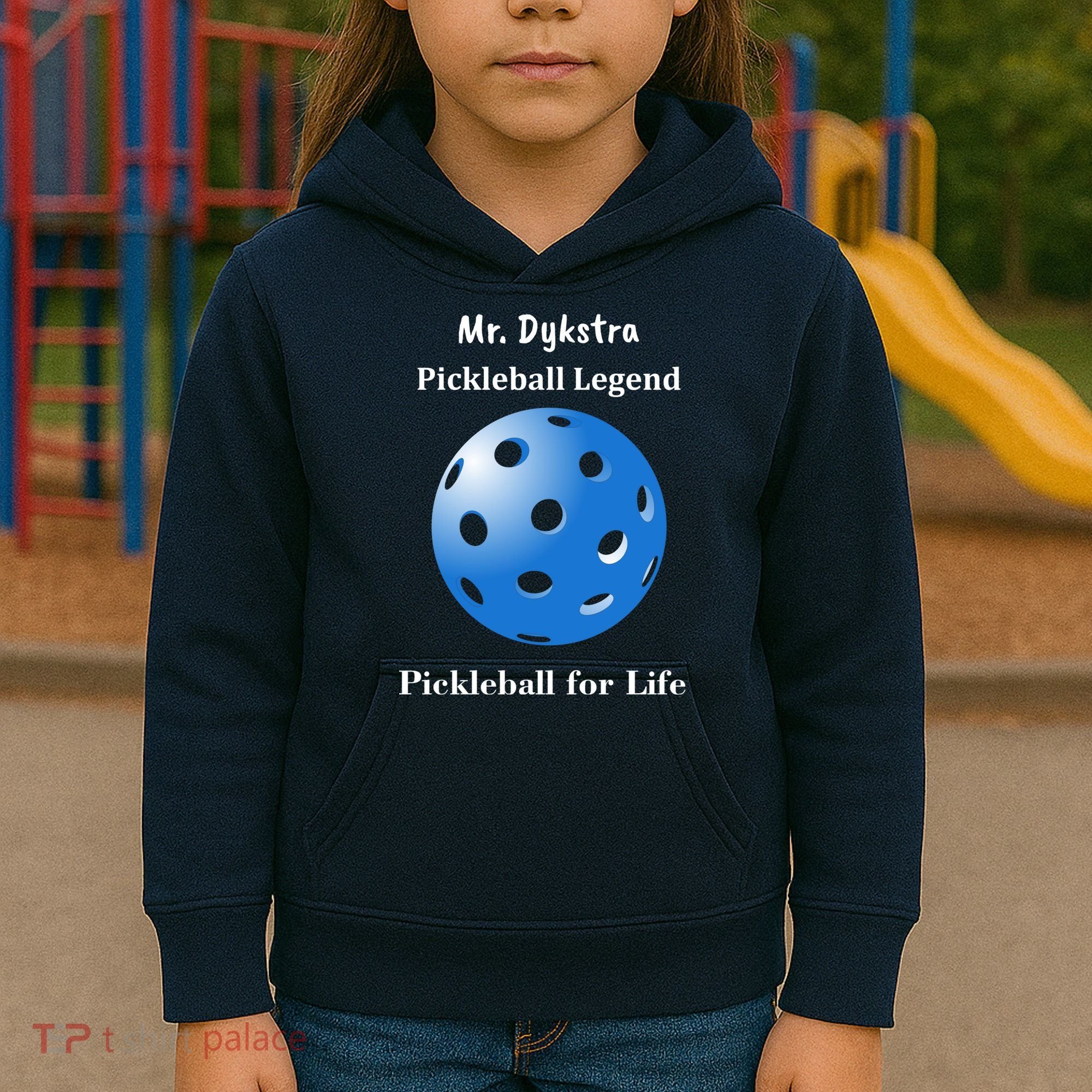 Custom Pickleball For Life Personalize Text Name Kids Hoodie