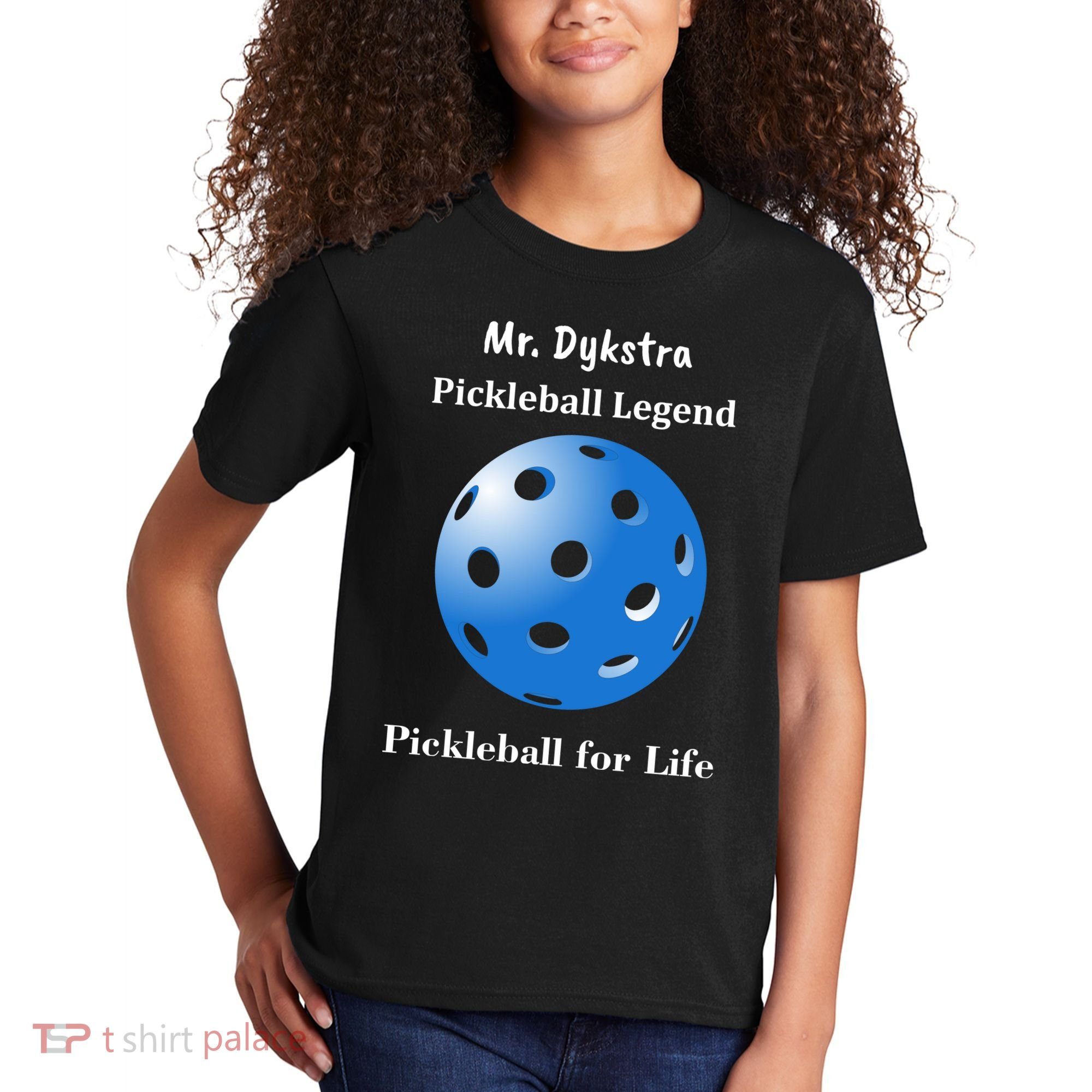 Custom Pickleball For Life Personalize Text Name Kids T-Shirt