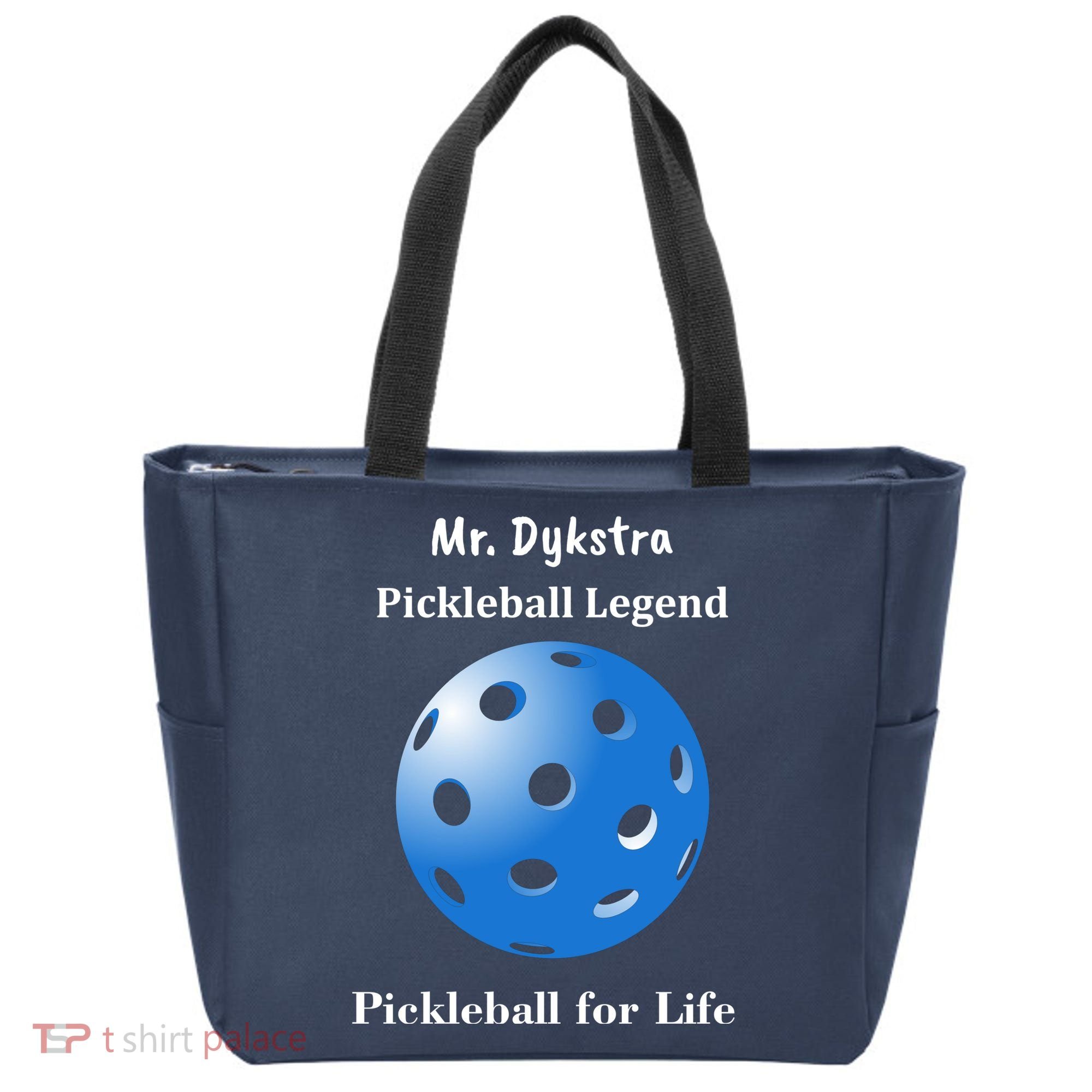 Custom Pickleball For Life Personalize Text Name Tote Bag