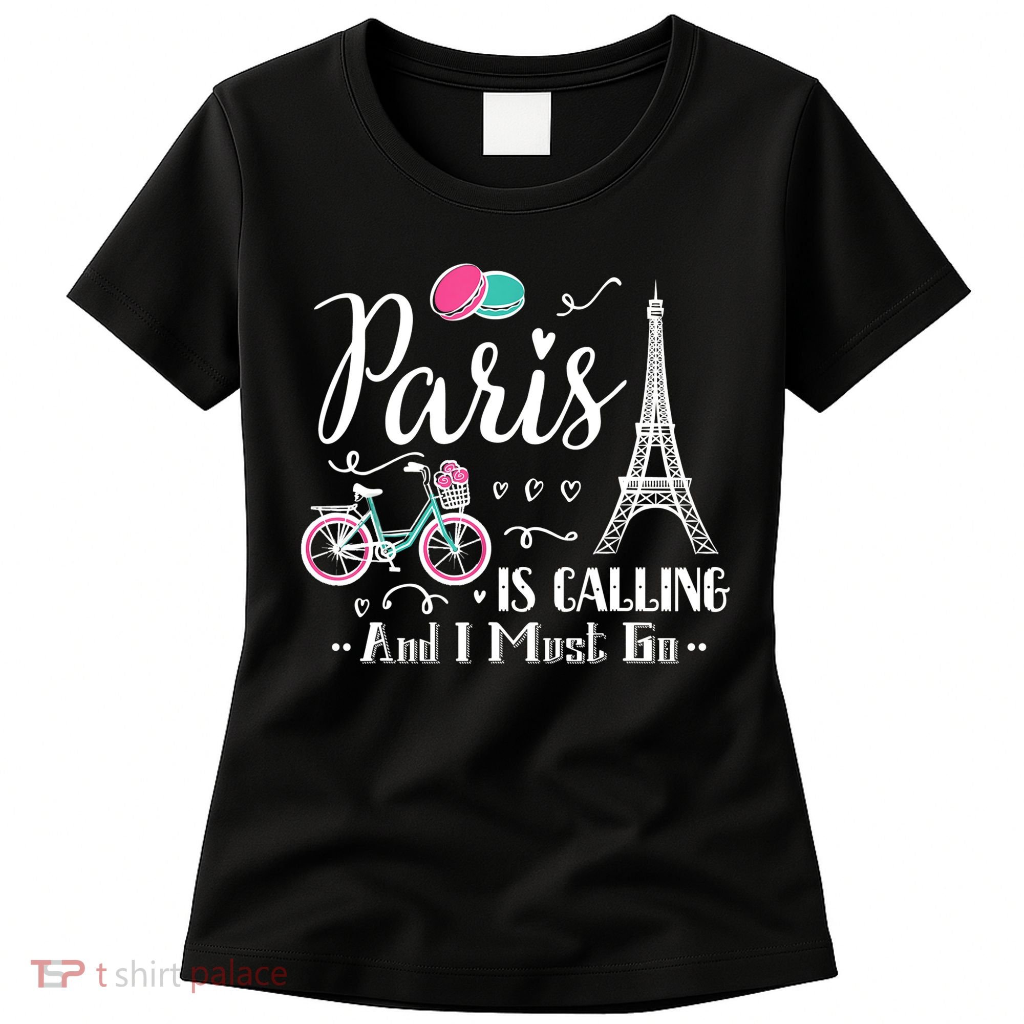 Cute Paris France Vacation Travel Funny Christmas Gift Women's T-Shirt