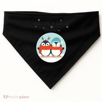 Christmas Penguin Frosty Funny Gift USA-Made Doggie Bandana