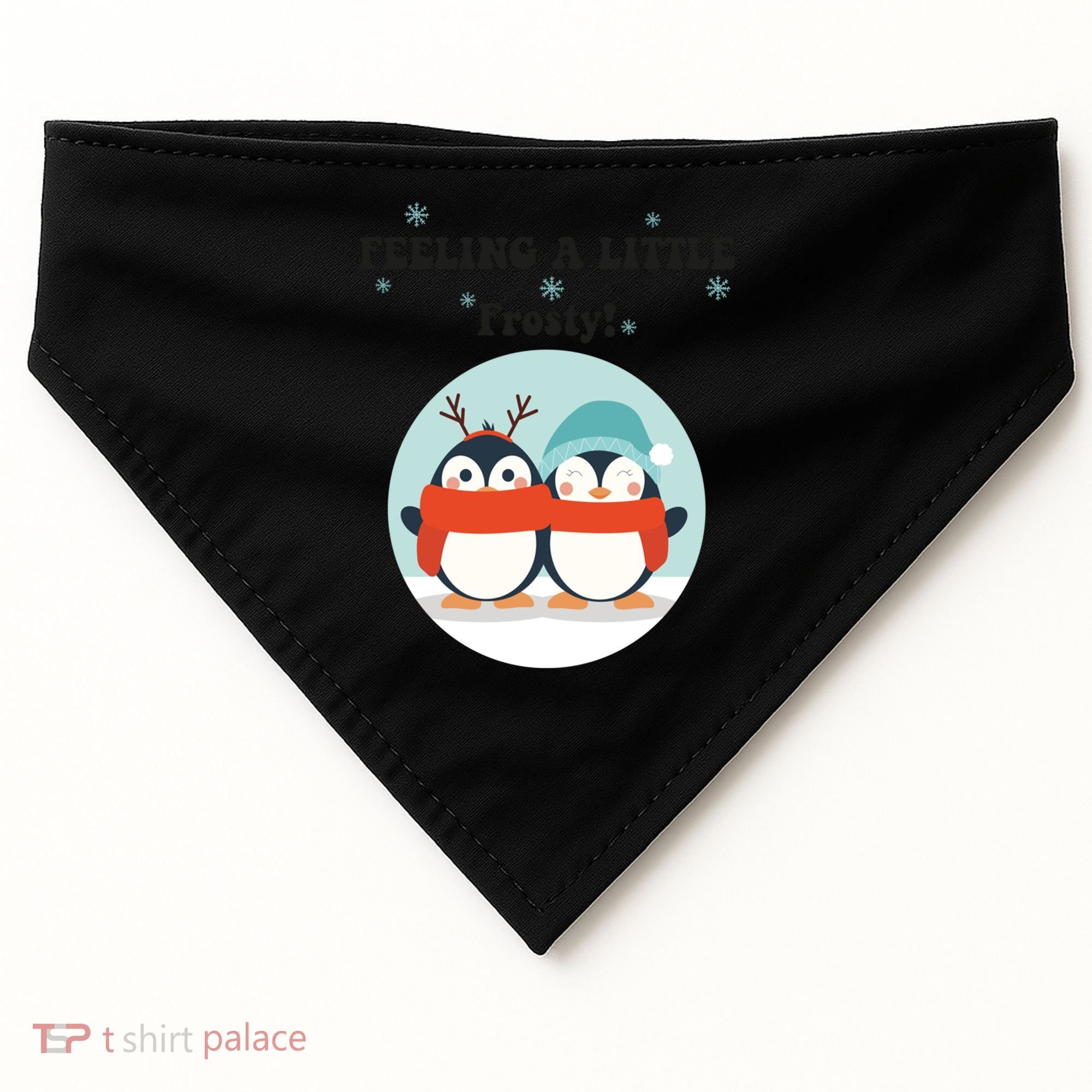 Christmas Penguin Frosty Funny Gift USA-Made Doggie Bandana