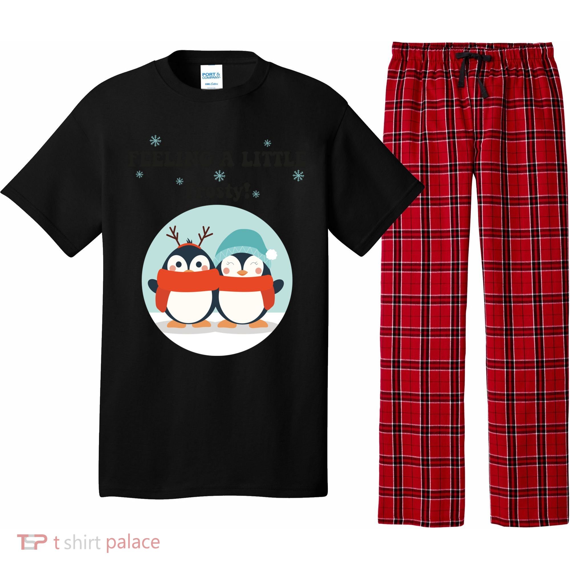 Christmas Penguin Frosty Funny Gift Pajama Set