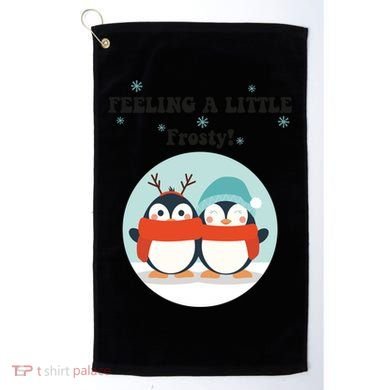 Christmas Penguin Frosty Funny Gift Golf Towel