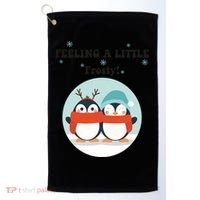 Christmas Penguin Frosty Funny Gift Golf Towel thumb 0