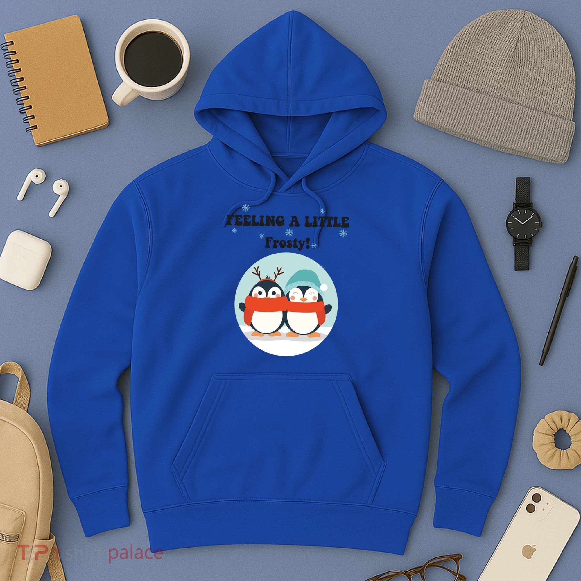 Christmas Penguin Frosty Funny Gift Hoodie