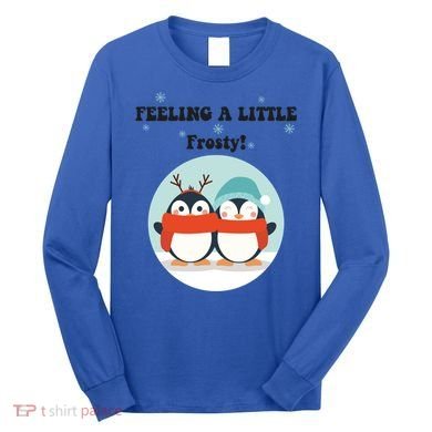 Christmas Penguin Frosty Funny Gift Long Sleeve Shirt