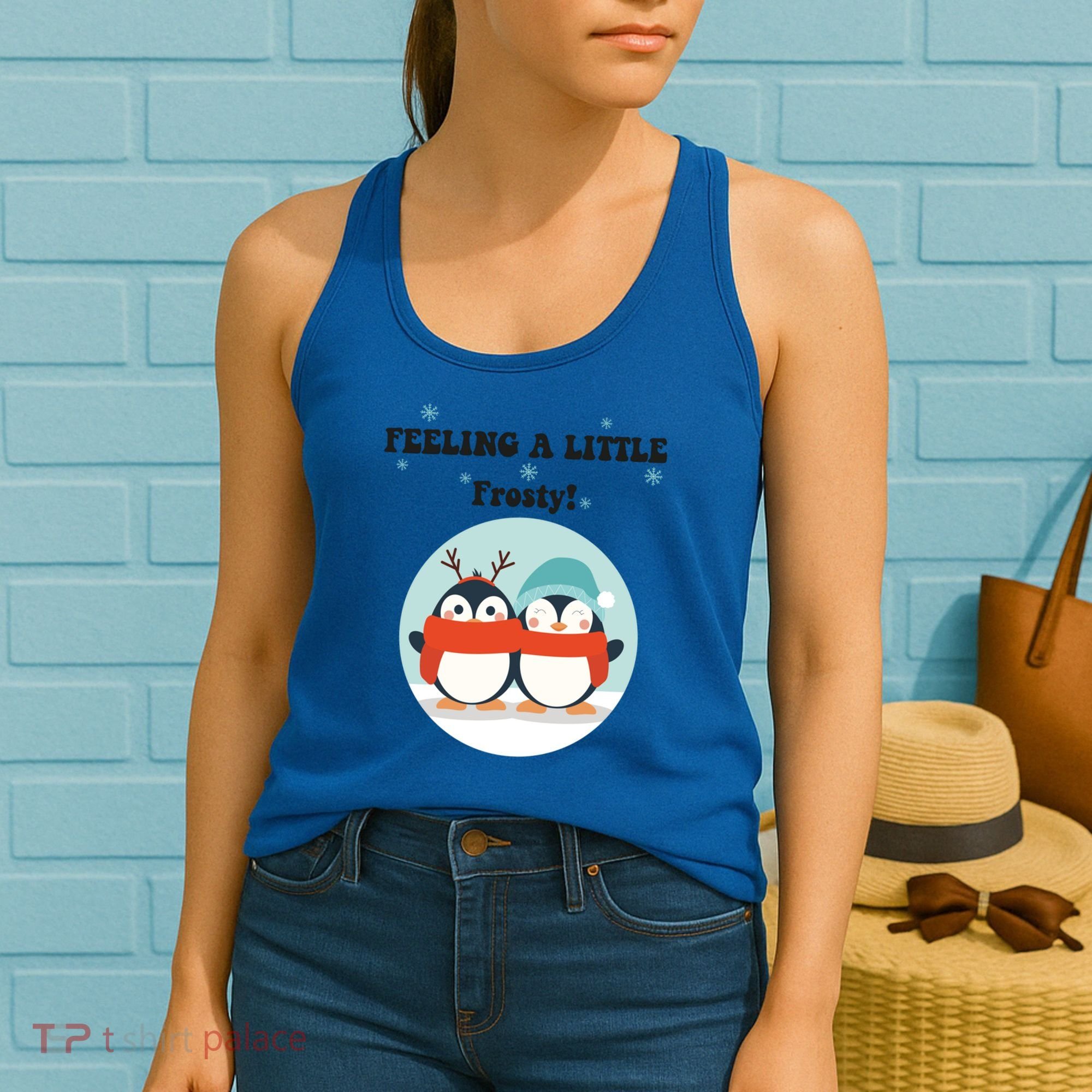 Christmas Penguin Frosty Funny Gift Women's Tank Top
