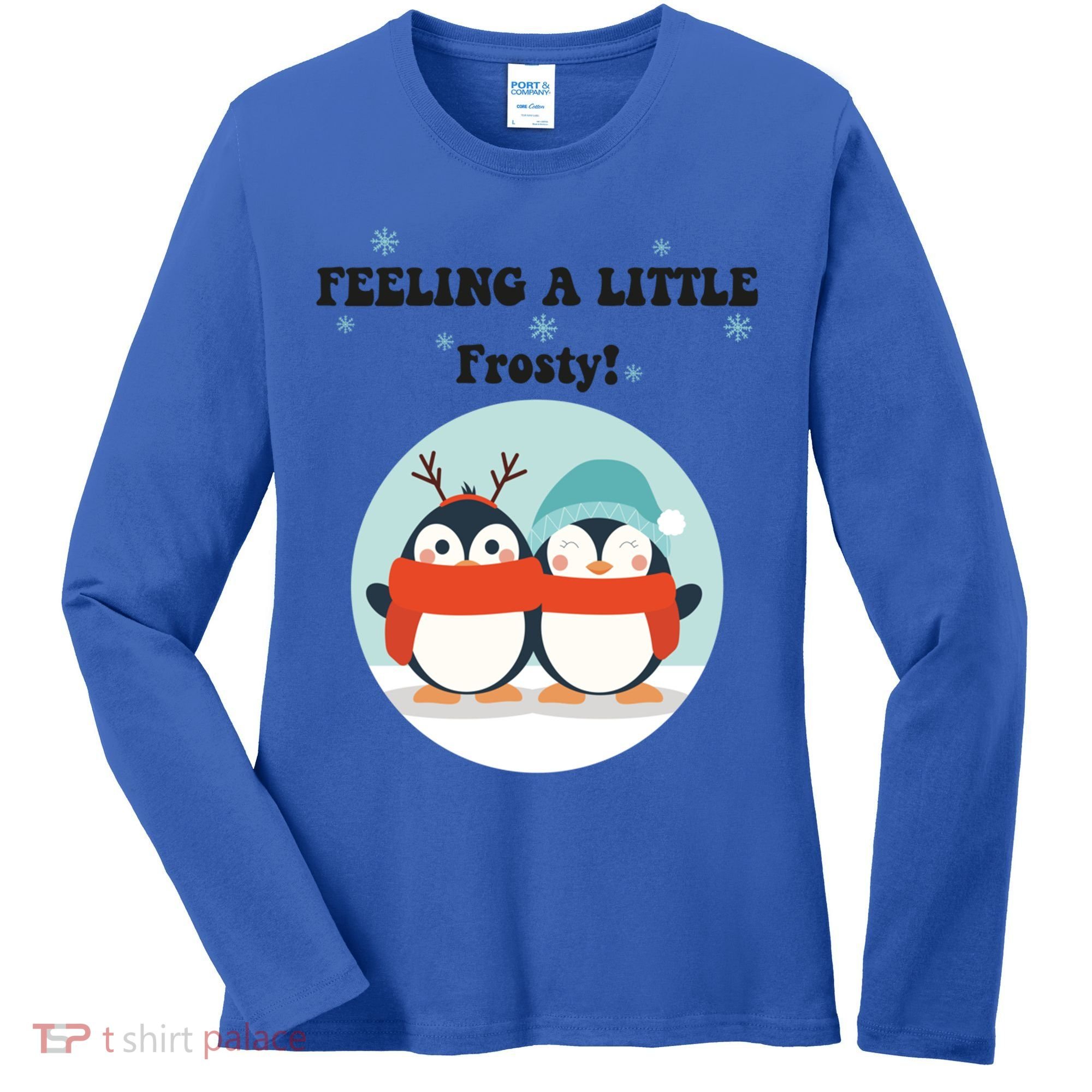 Christmas Penguin Frosty Funny Gift Women's Long Sleeve Shirt