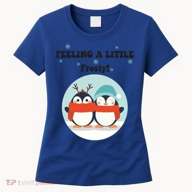 Christmas Penguin Frosty Funny Gift Women's T-Shirt