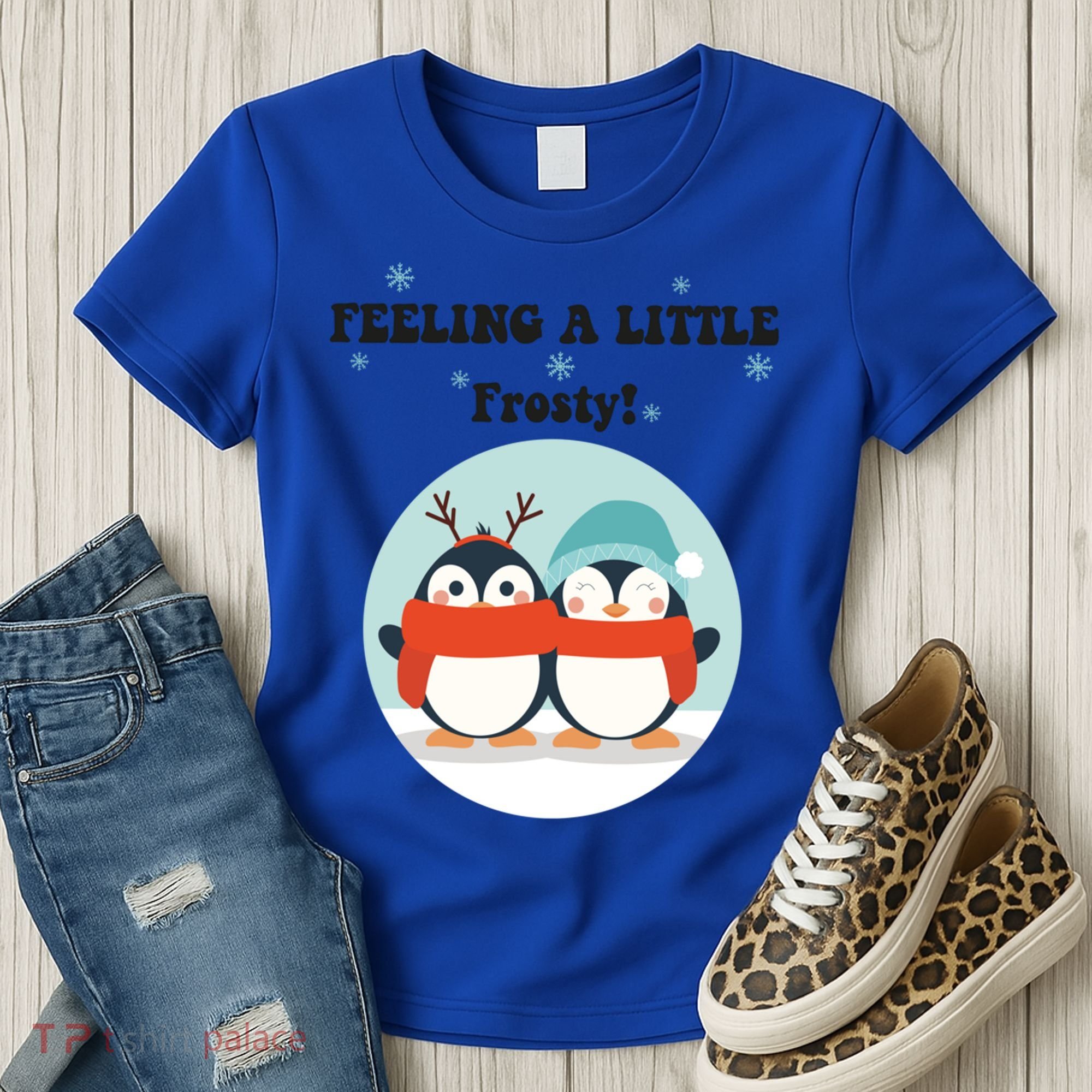 Christmas Penguin Frosty Funny Gift Women's T-Shirt