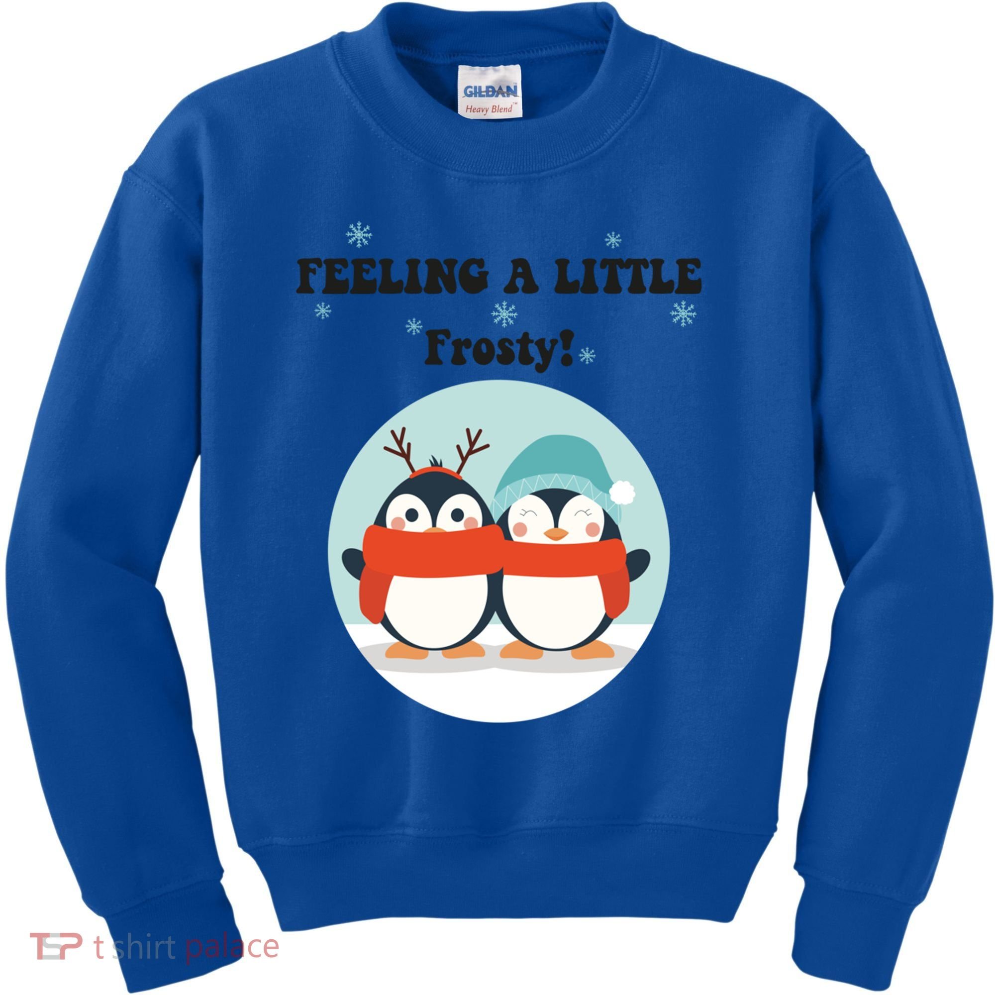Christmas Penguin Frosty Funny Gift Kids Sweatshirt