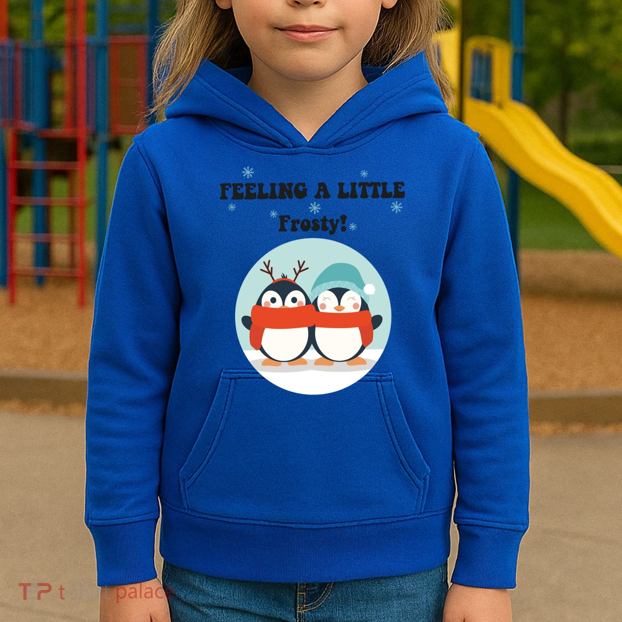 Christmas Penguin Frosty Funny Gift Kids Hoodie