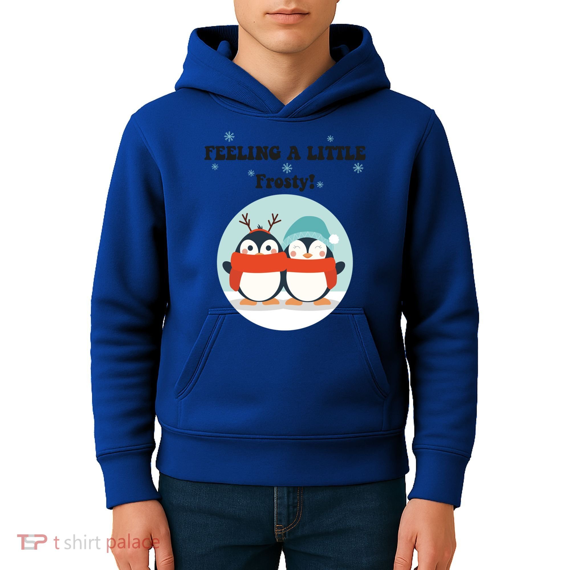 Christmas Penguin Frosty Funny Gift Kids Hoodie
