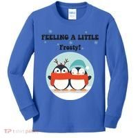 Christmas Penguin Frosty Funny Gift Kids Long Sleeve Shirt thumb 0