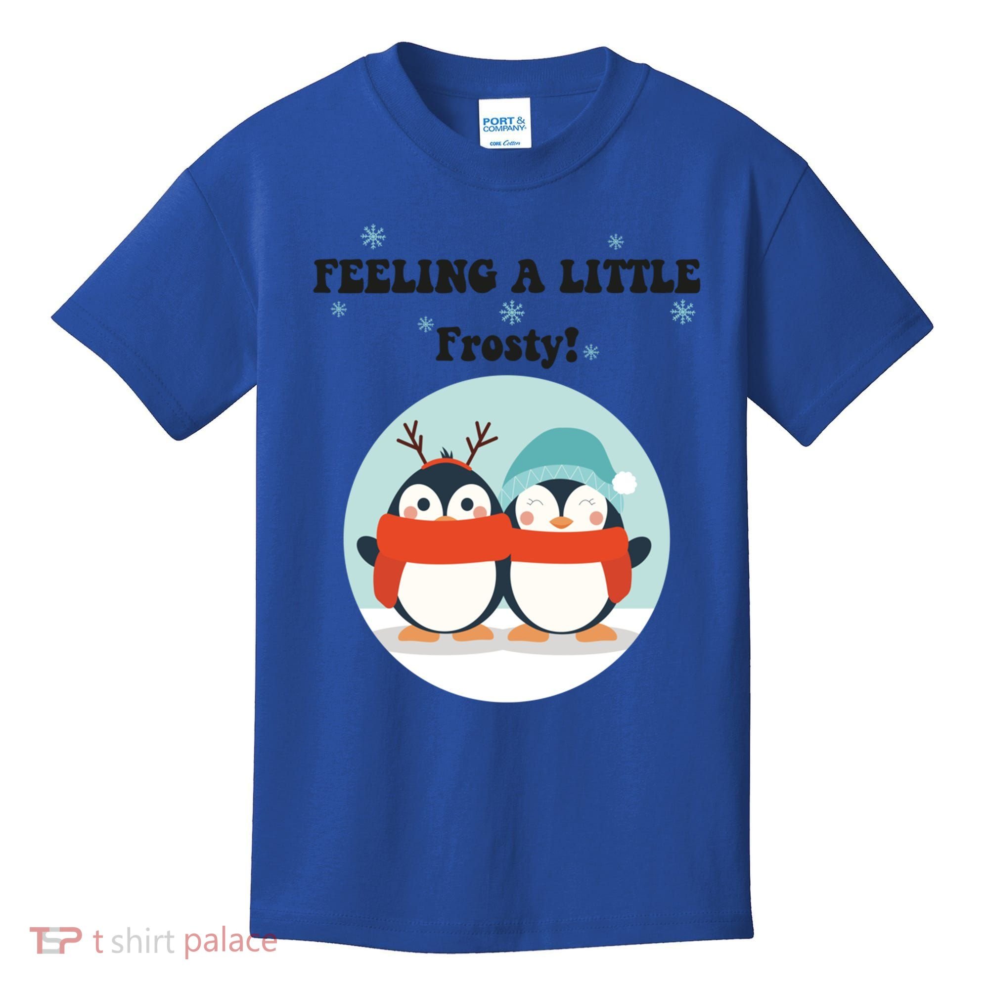 Christmas Penguin Frosty Funny Gift Kids T-Shirt