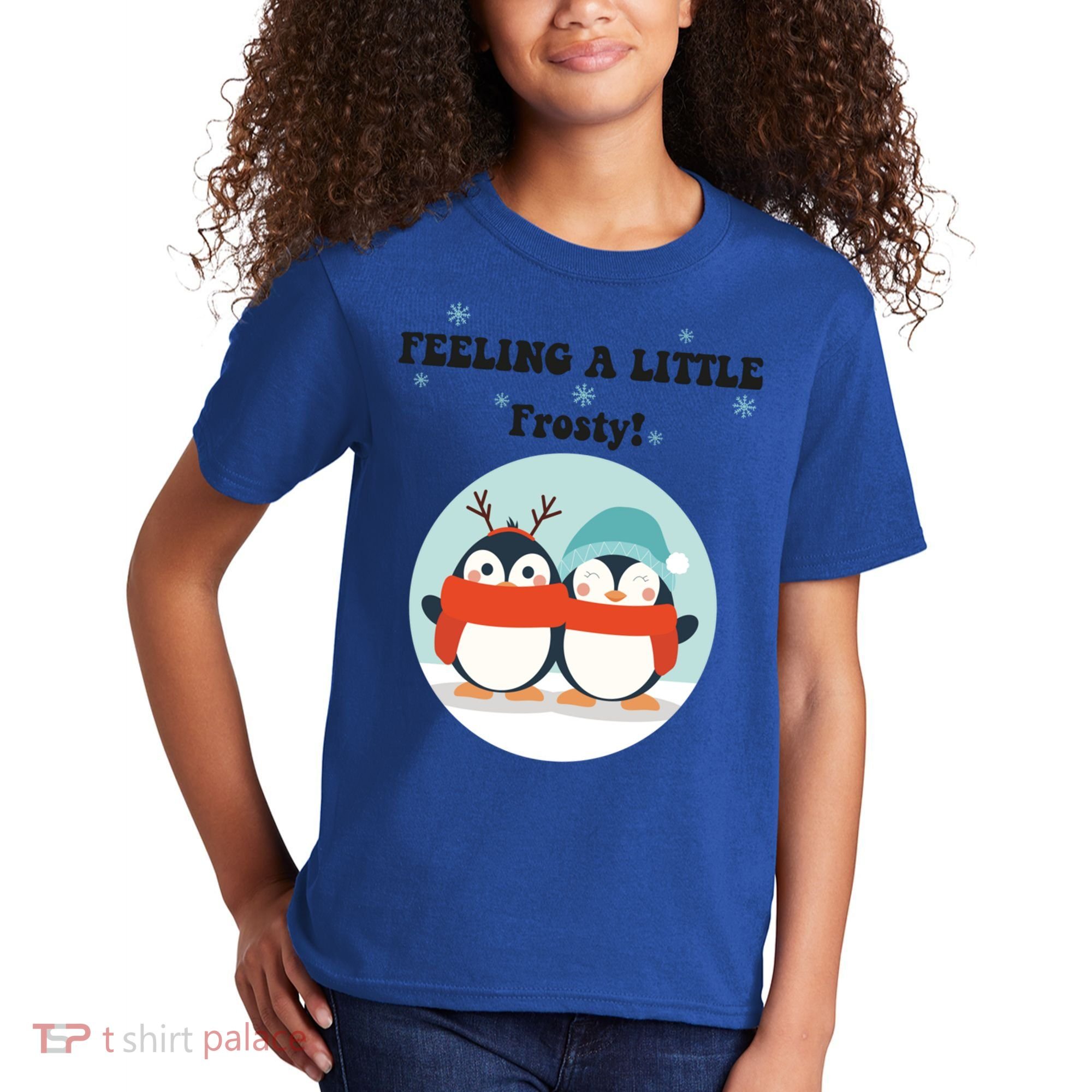 Christmas Penguin Frosty Funny Gift Kids T-Shirt