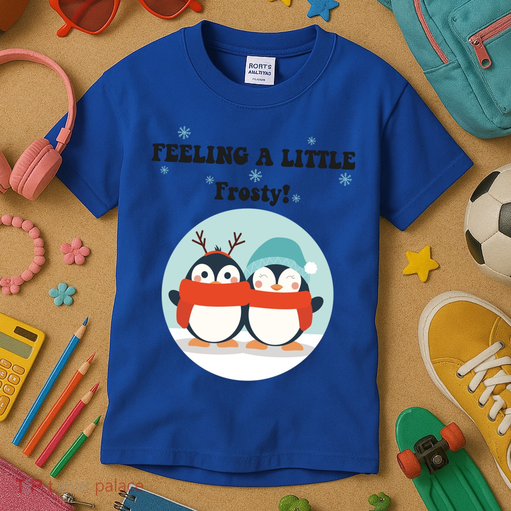 Christmas Penguin Frosty Funny Gift Kids T-Shirt