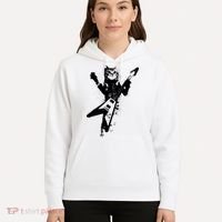 Cat Playing Flying V Guitar Musician Cat Lover TShirt Hoodie thumb 5