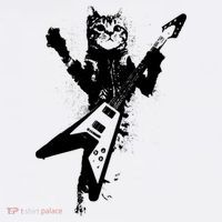 Cat Playing Flying V Guitar Musician Cat Lover TShirt Sweatshirt thumb 3