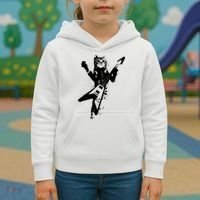 Cat Playing Flying V Guitar Musician Cat Lover TShirt Kids Hoodie thumb 3