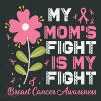 Cute Pink Flower My Moms Fight Is My Fight Breast Cancer Awareness Hoodie thumb 7