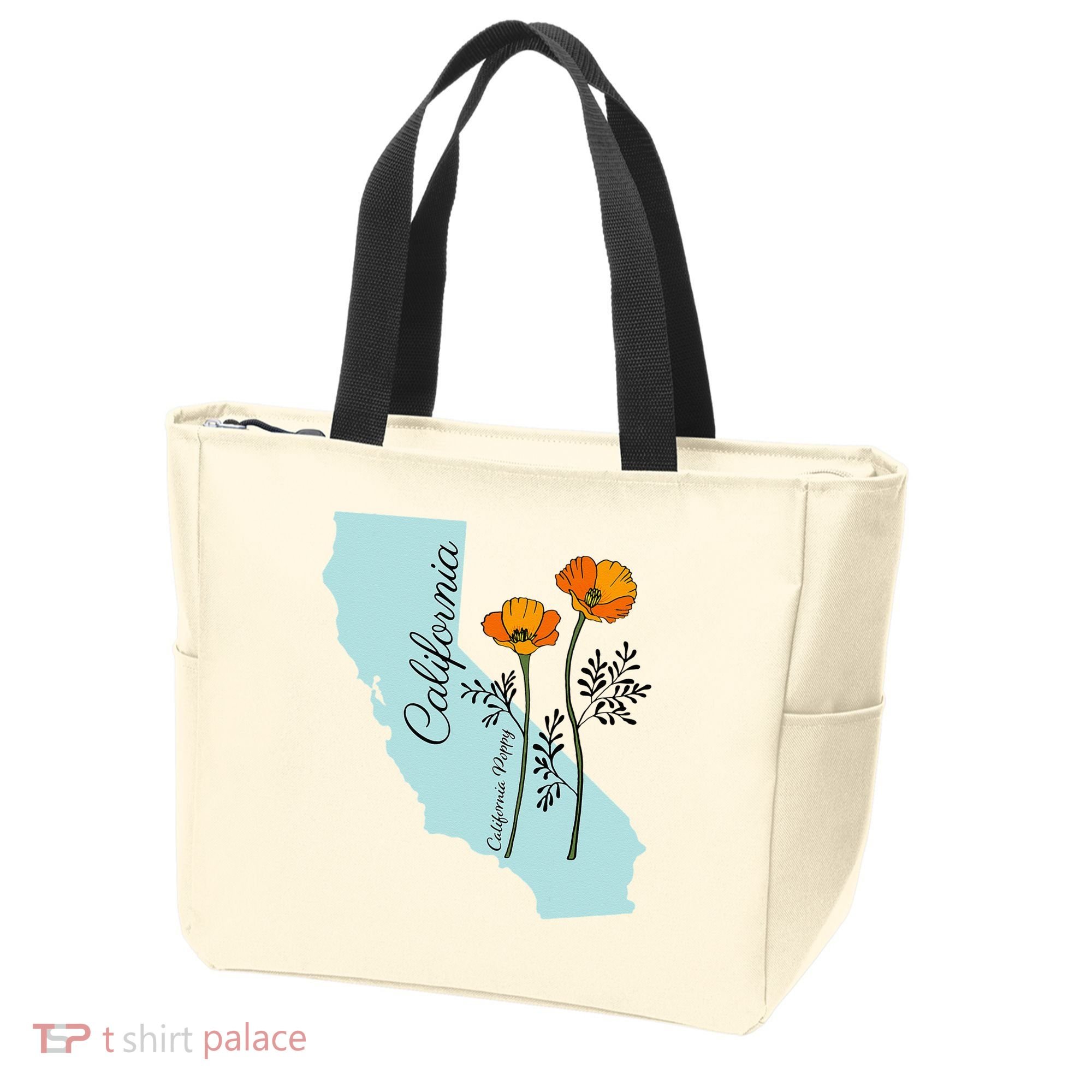 California Poppy Flower Tote Bag
