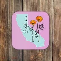 California Poppy Flower Coaster thumb 0