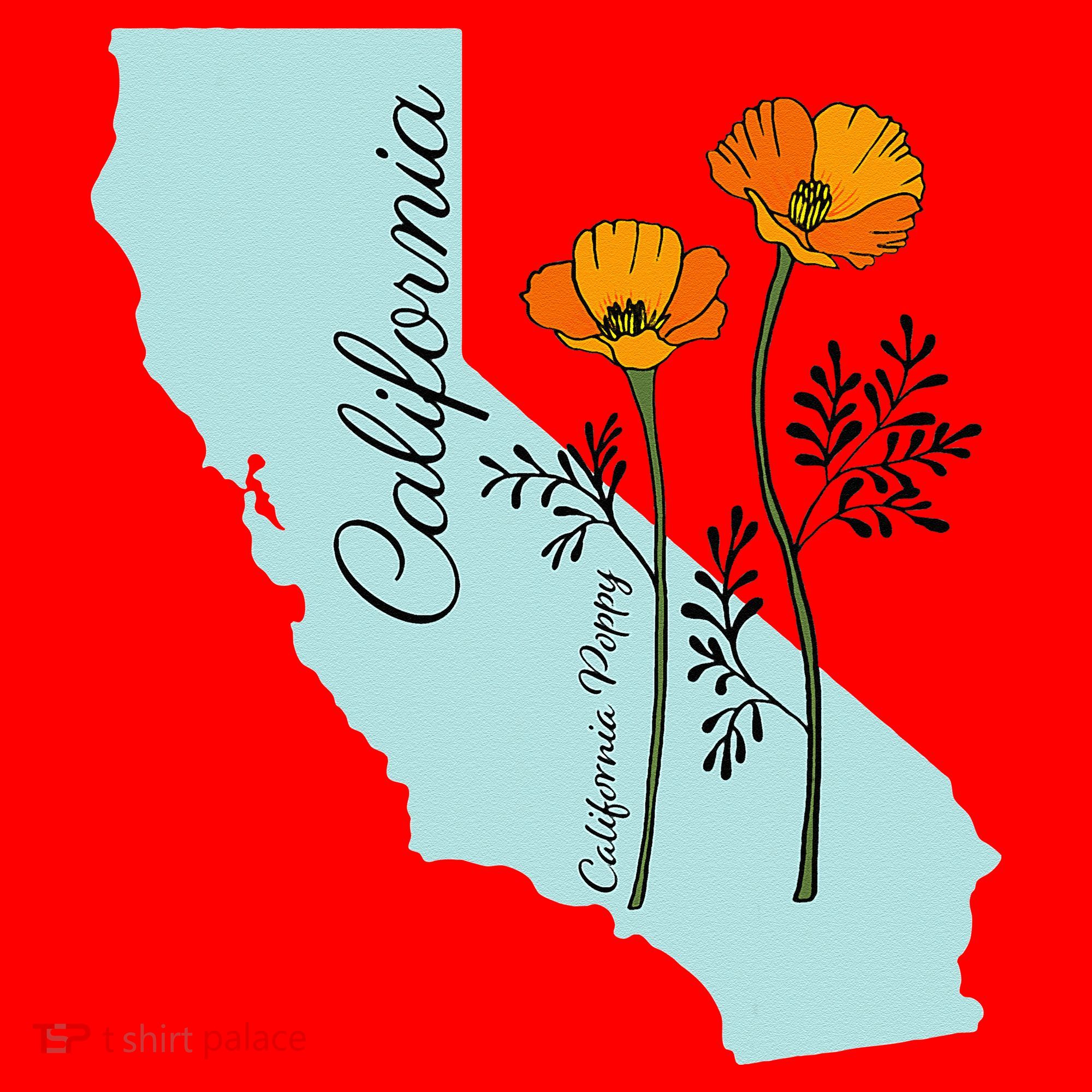 California Poppy Flower Santa Hat
