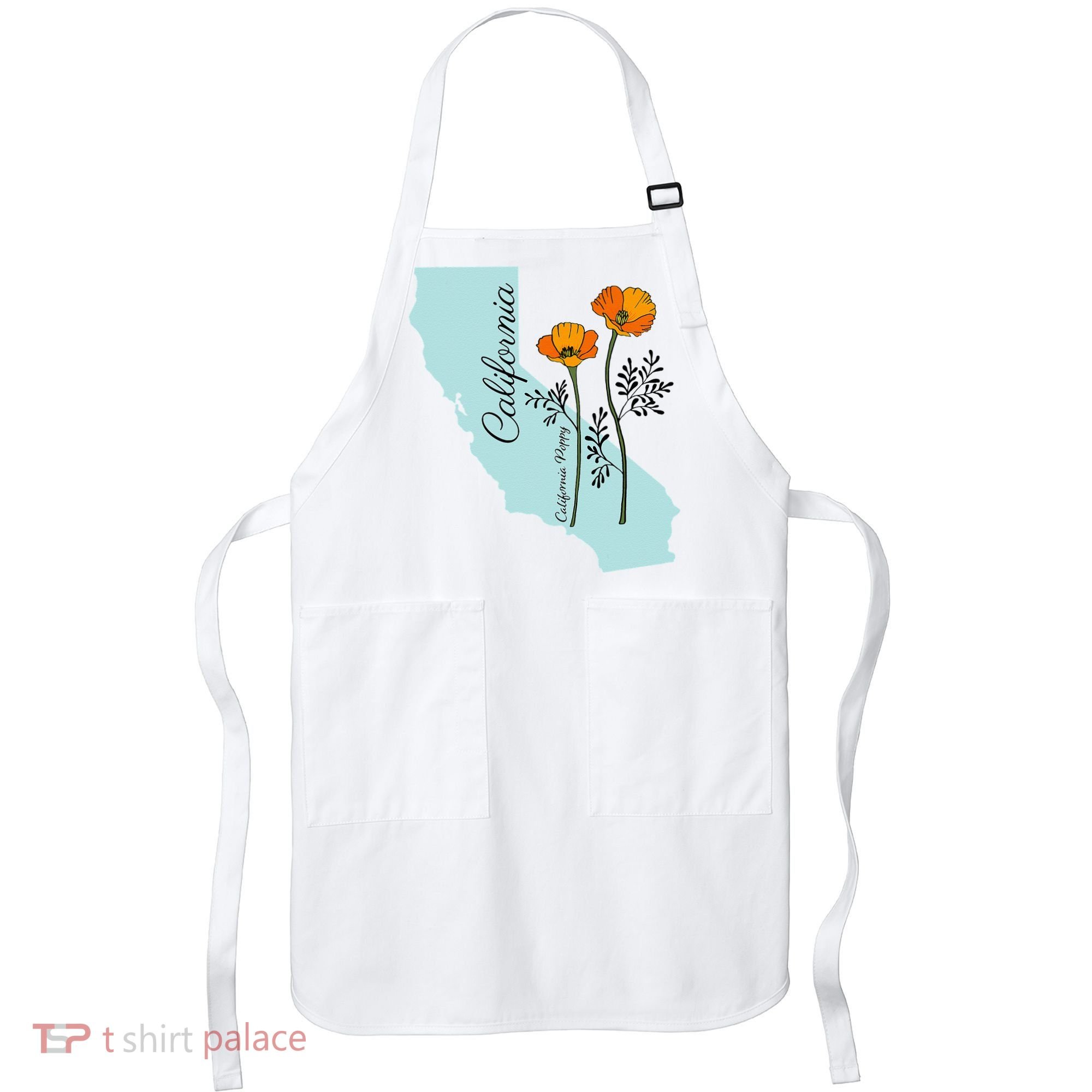 California Poppy Flower Apron