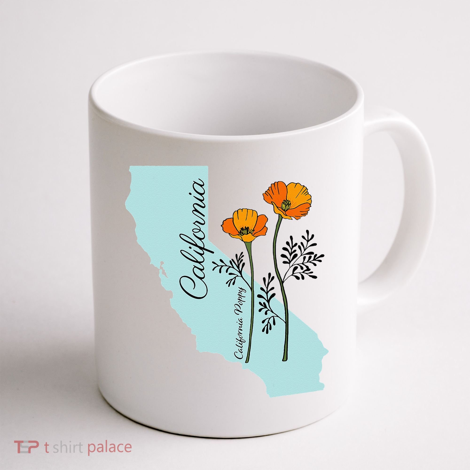 California Poppy Flower Coffee Mug