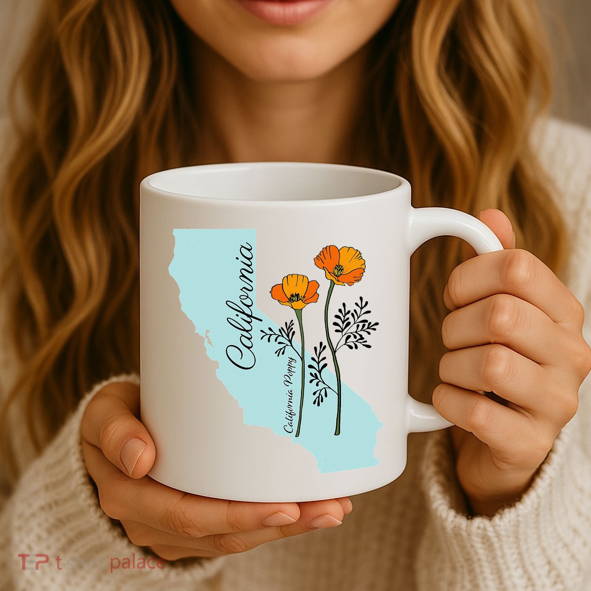California Poppy Flower Coffee Mug
