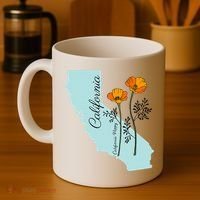 California Poppy Flower Coffee Mug thumb 4
