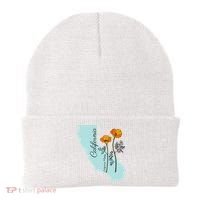 California Poppy Flower Beanie thumb 0