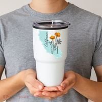 California Poppy Flower Tumbler thumb 2