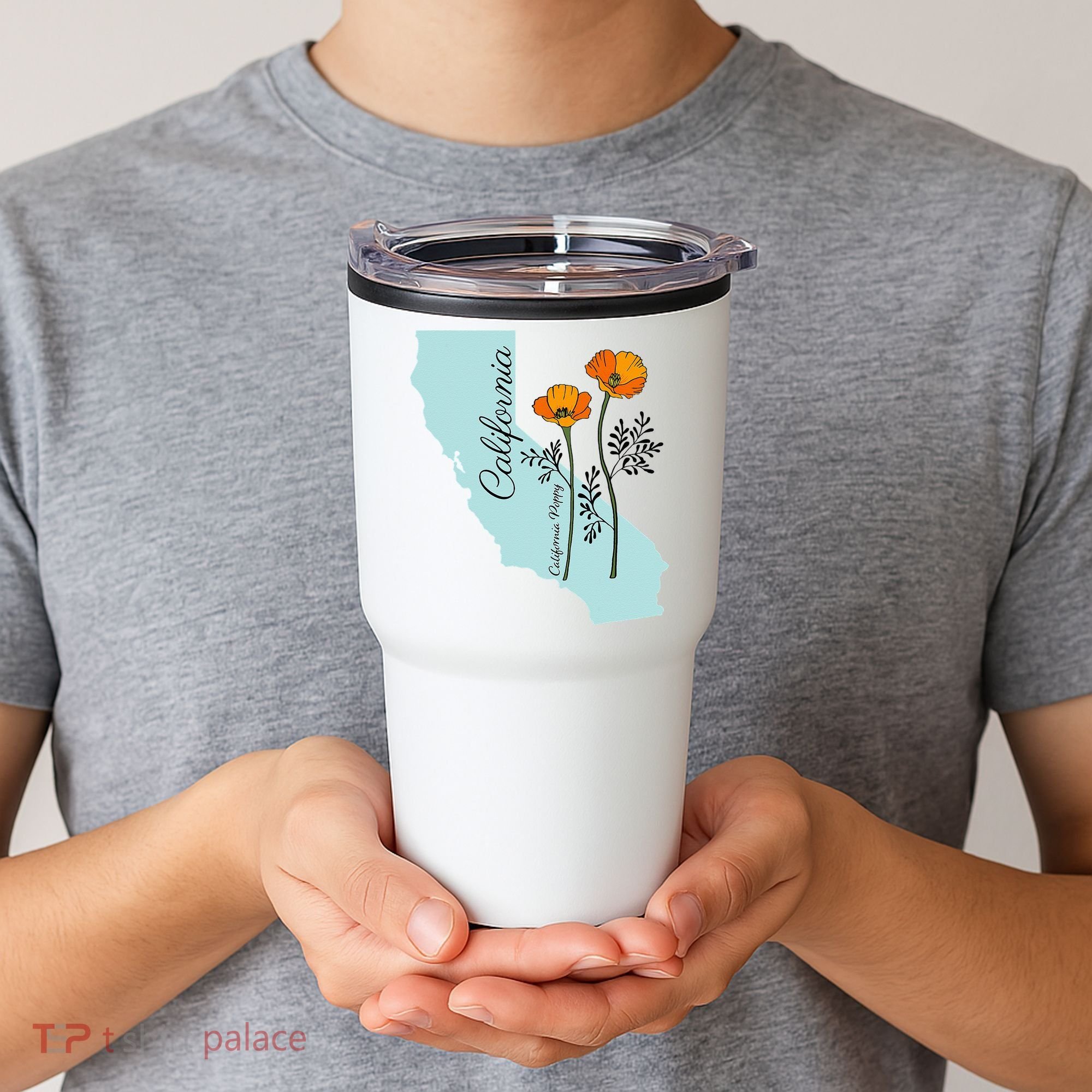 California Poppy Flower Tumbler