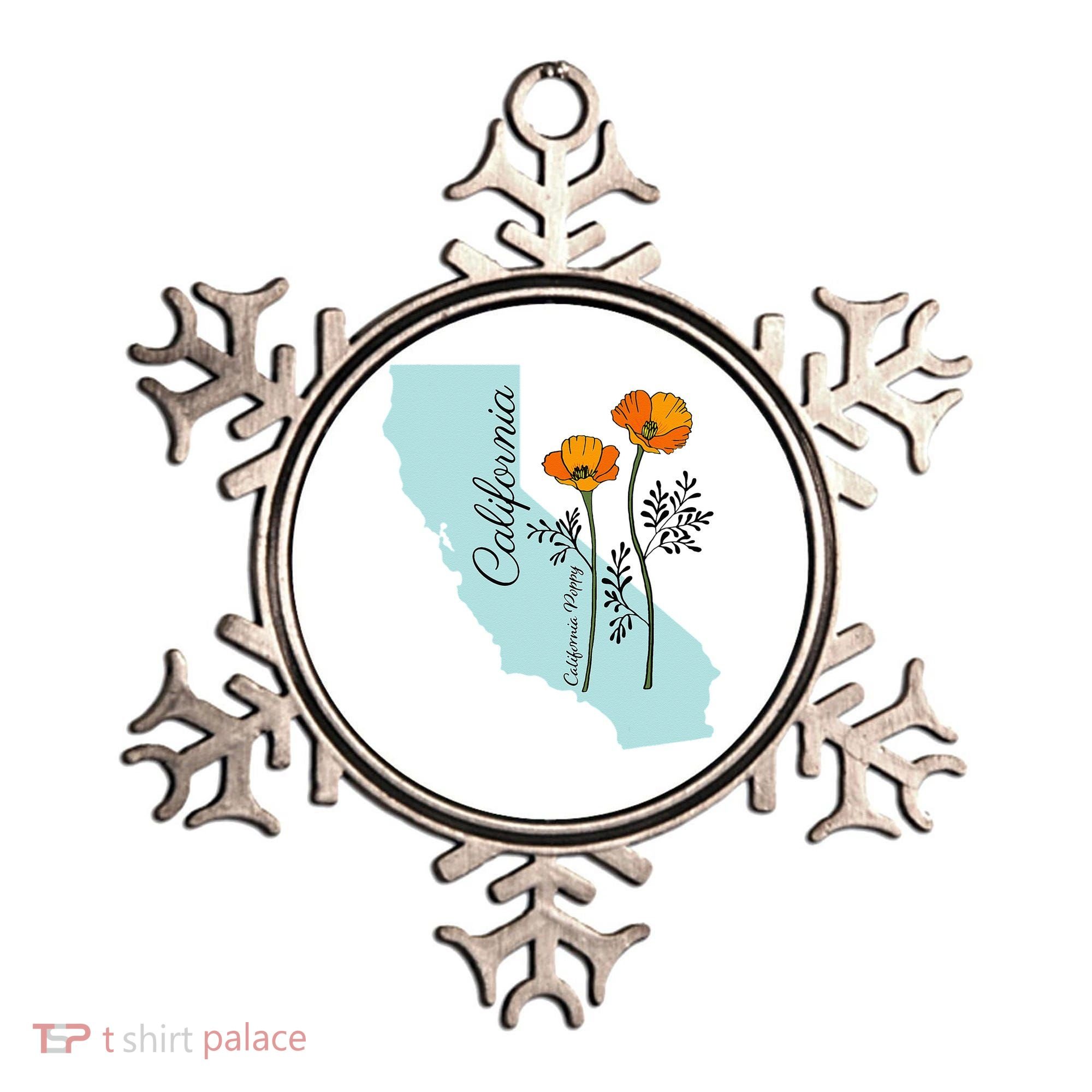 California Poppy Flower Ornament