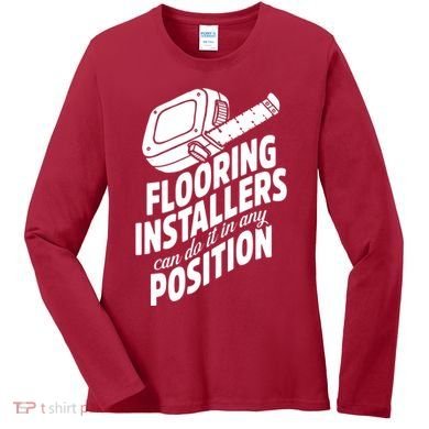 Contractor Position Floor Installation Women's Long Sleeve Shirt