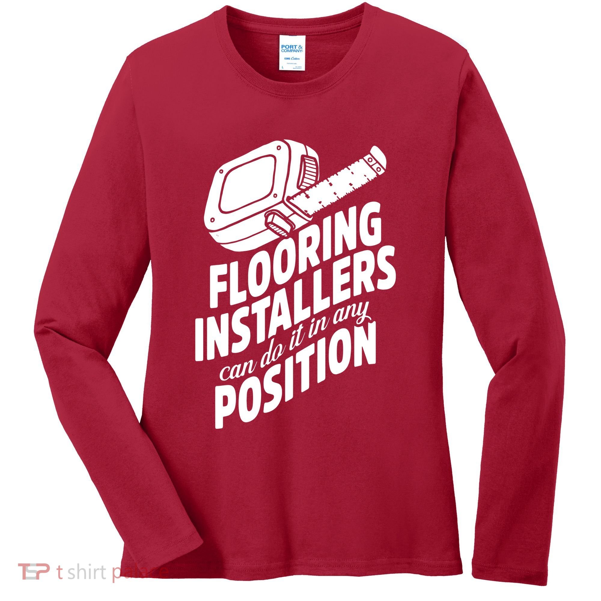 Contractor Position Floor Installation Women's Long Sleeve Shirt