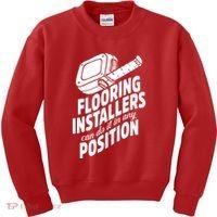Contractor Position Floor Installation Kids Sweatshirt thumb 0